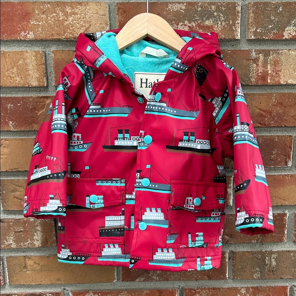 Hatley Red Boat Rain Jacket (6-12m)